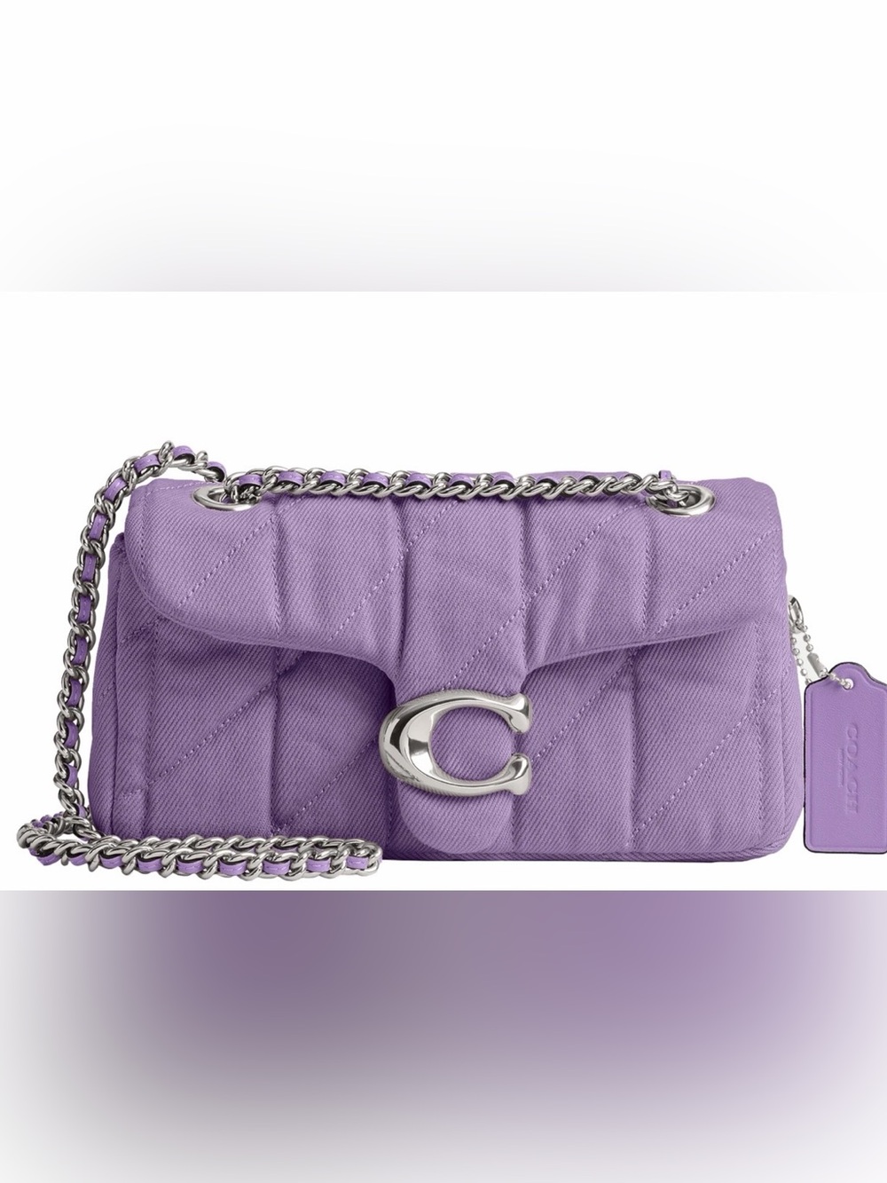 NWT Coach Quilted Denim Tabby 20 in Iris💜